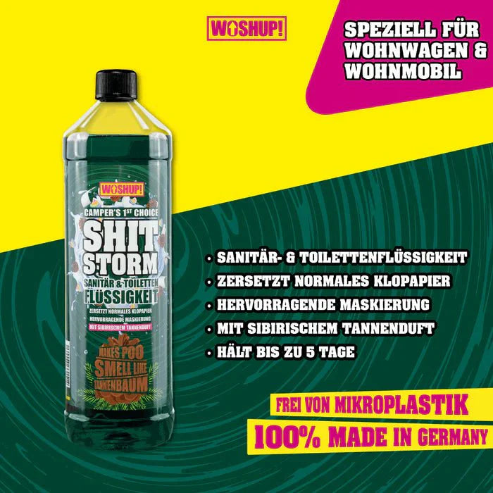 Toilettenflüssigkeit WOSHUP - Shit Storm Tanne